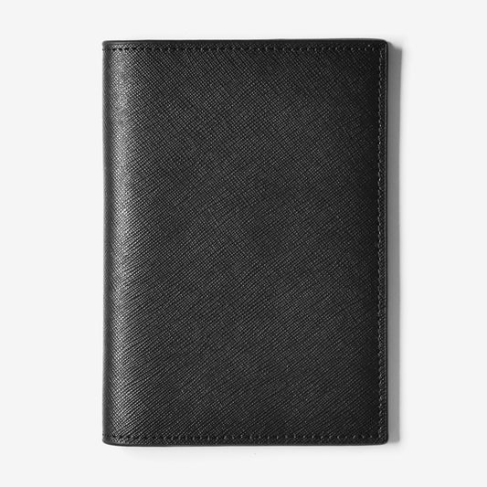 Personalised Leather Passport Cover - Black