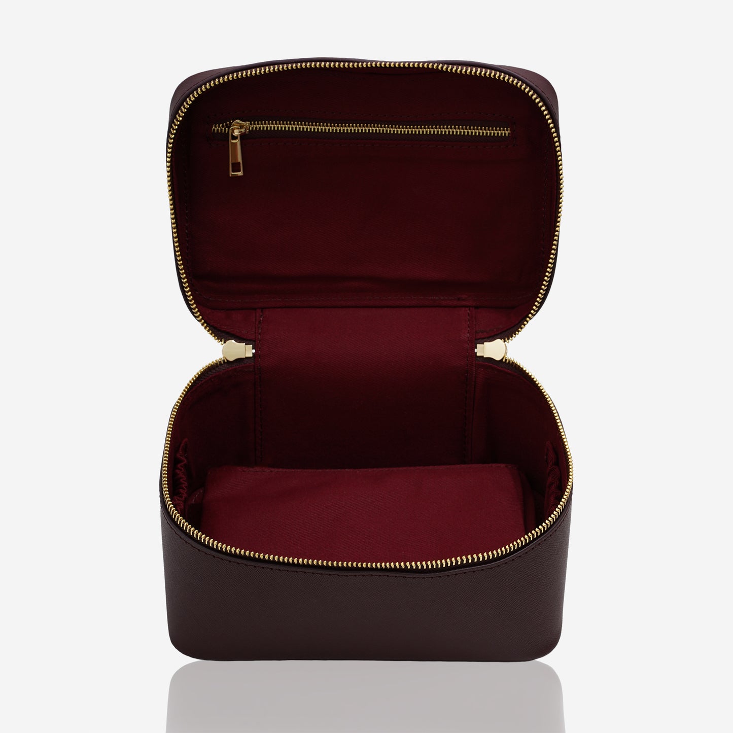 Small Personalised Vanity Case - Burgundy
