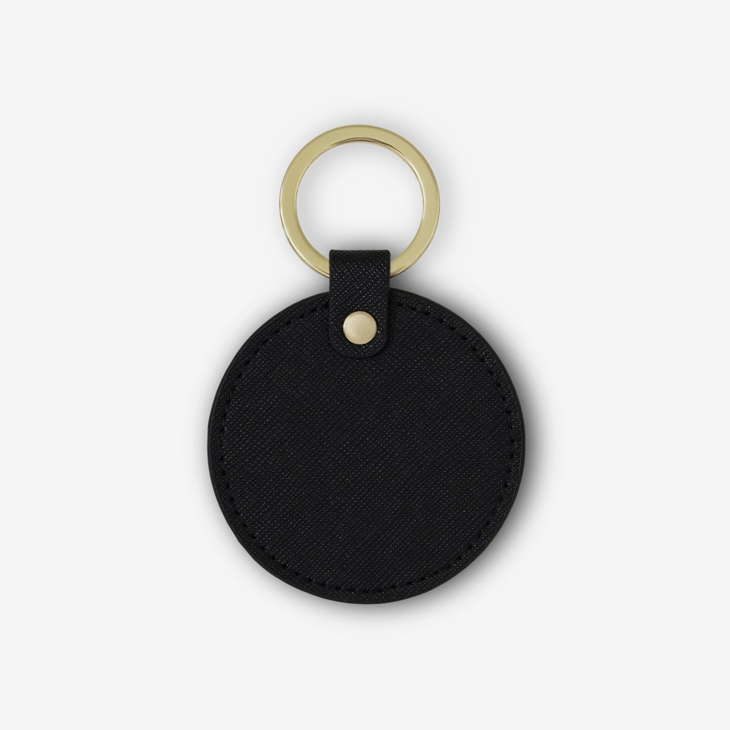 Personalised Round Keyring - Black
