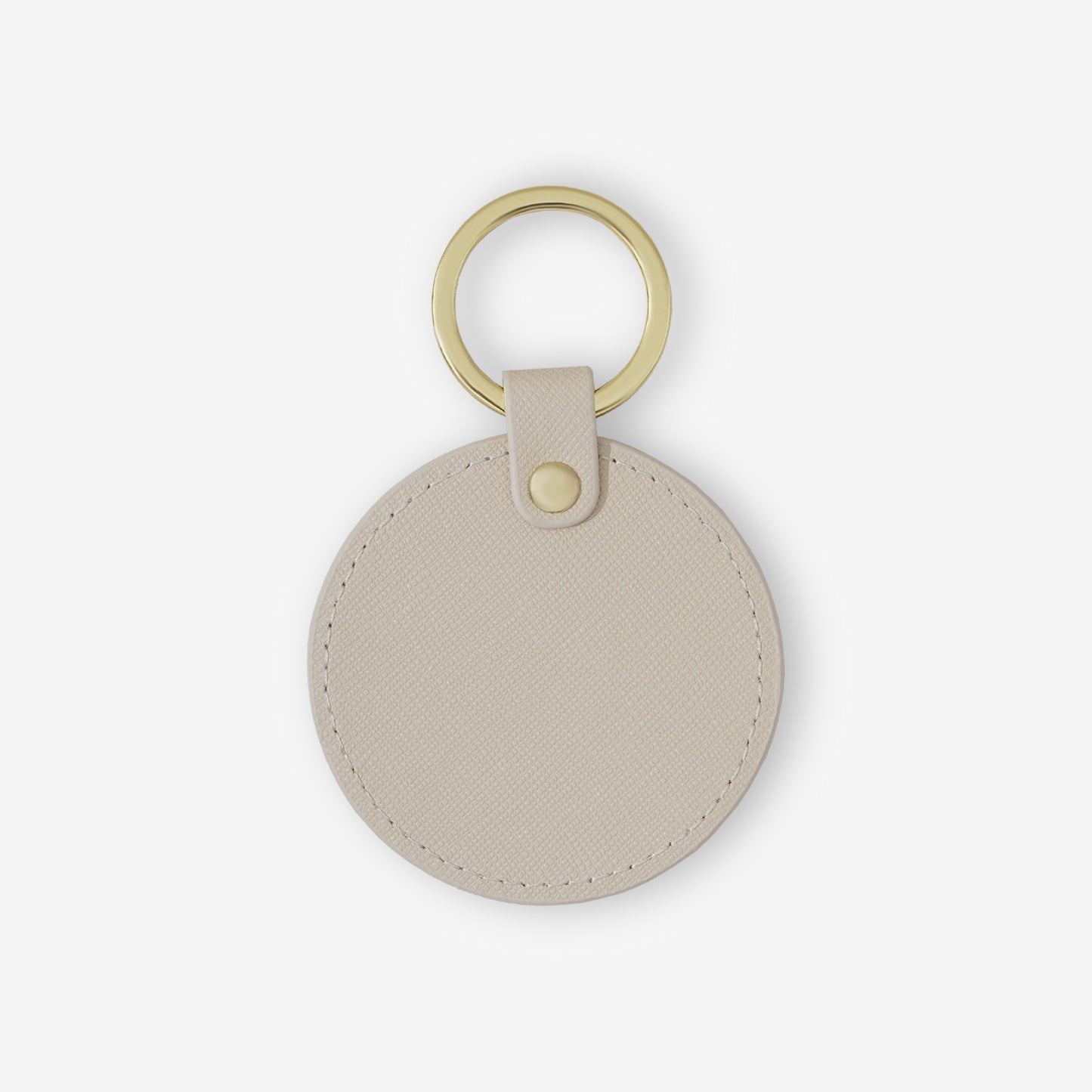 Personalised Round Keyring - Beige