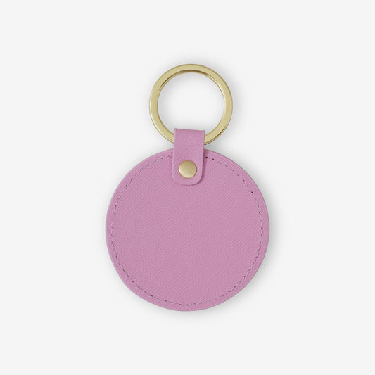 Personalised Round Keyring - Pink