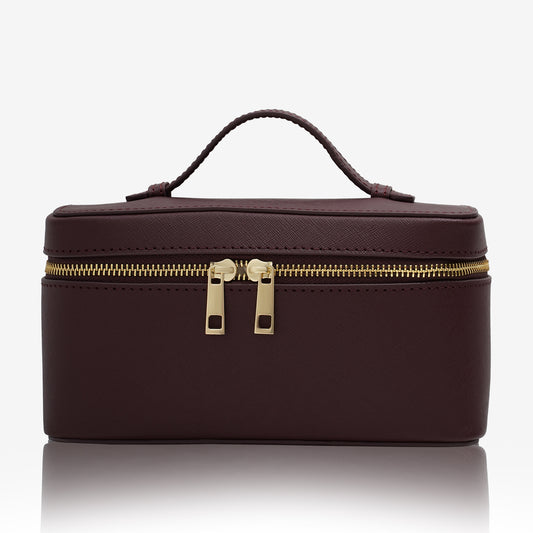 Small Personalised Vanity Case - Burgundy