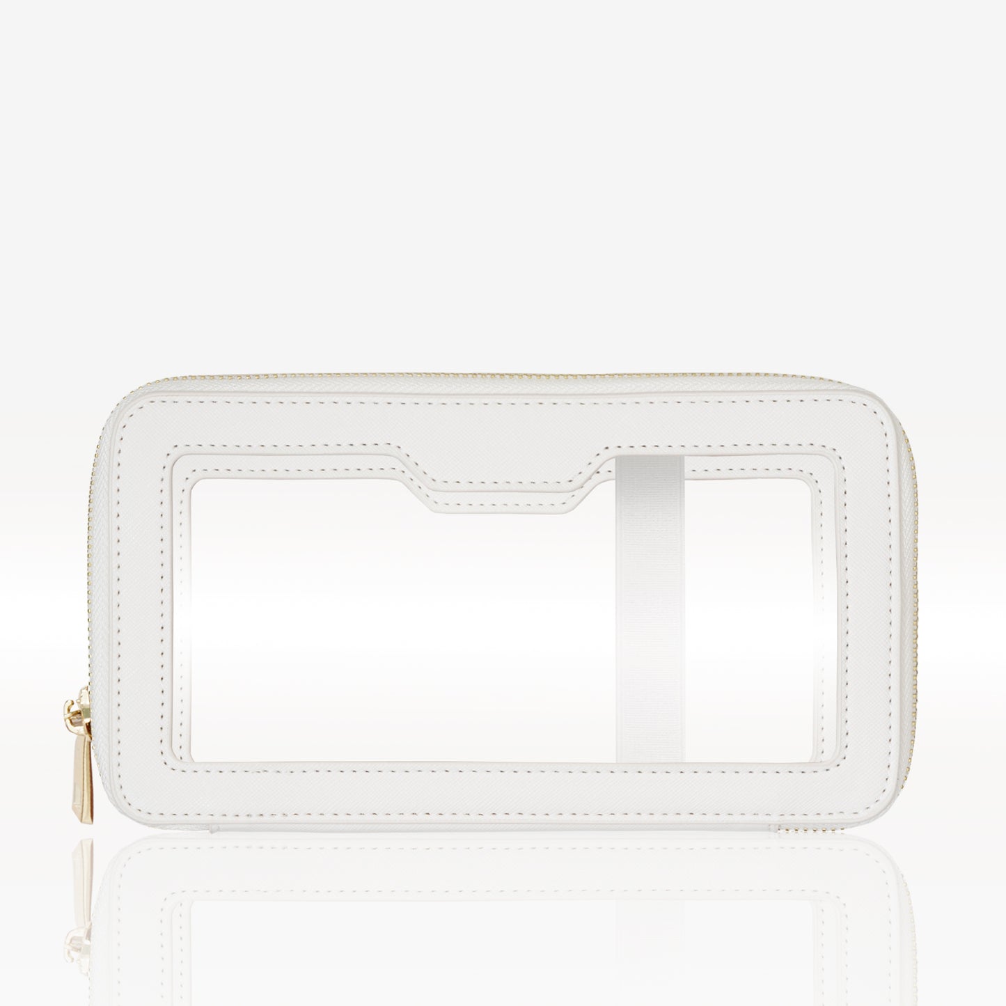 Personalised Dual Zip Cosmetics Case - White