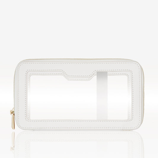 Personalised Dual Zip Cosmetics Case - White