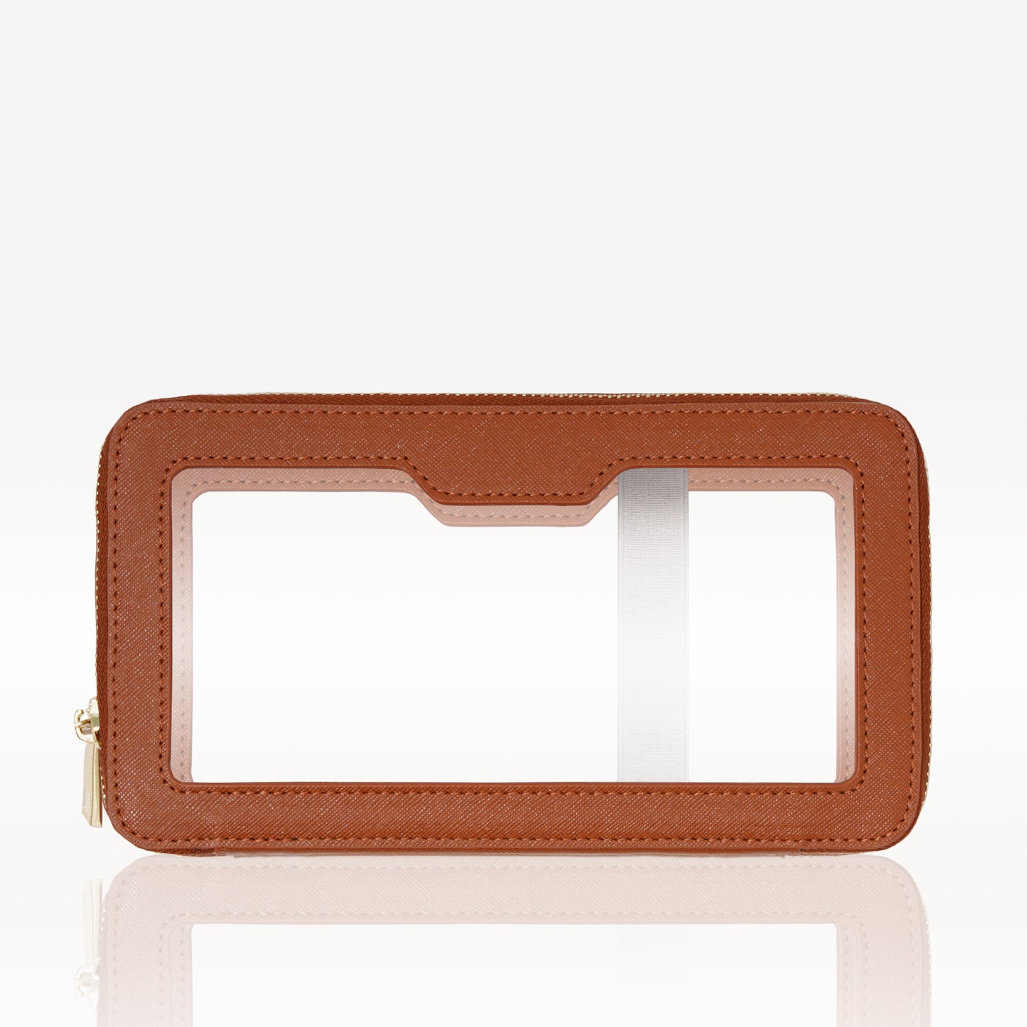 Personalised Dual Zip Cosmetics Case - Tan