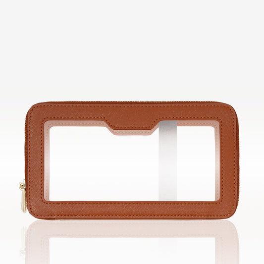 Personalised Dual Zip Cosmetics Case - Tan